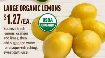 Central Market Large Organic Lemons offer