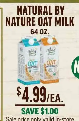 Central Market Natural By Nature Oat Milk offer