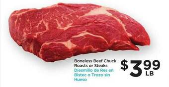 Food 4 Less Boneless Beef Chuck Roasts Or Steaks offer