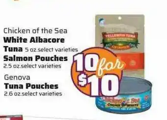 County Market White Albacore Tuna, Salmon Pouches, Tuna Pouches offer