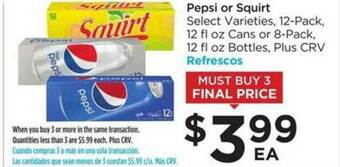 Food 4 Less Pepsi Or Squirt offer