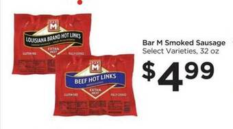 Food 4 Less Bar M Smoked Sausage offer