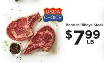 Food 4 Less Bone-In Ribeye Steak offer