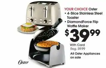 Fred Meyer 4-Slice Stainless Steel Toaster Or DiamondForce Flip Waffle Maker offer