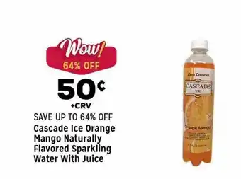 Grocery Outlet Cascade Ice Orange Mango Naturally Flavored Sparkling Water With Juice offer