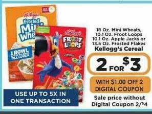 IGA Kellogg's Cereal offer