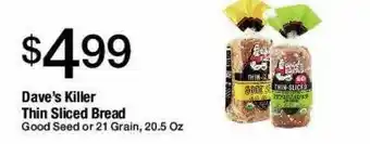 Jons International Dave's Killer Thin Sliced Bread Good Seed Or 21 Grain offer