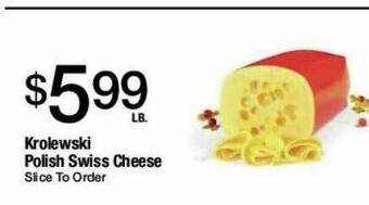 Jons International Krolewski Polish Swiss Cheese offer