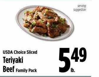 KTA Super Stores USDA Choice Sliced Teriyaki Beef Family Pack offer