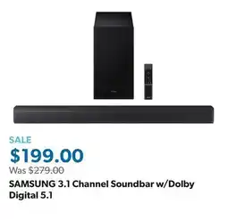 Sam's Club SAMSUNG 3.1 Channel Soundbar w/Dolby Digital 5.1 offer