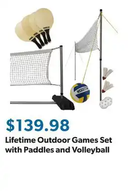 Sam's Club Lifetime Outdoor Games Set with Paddles and Volleyball offer