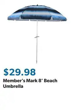 Sam's Club Member's Mark 8' Beach Umbrella offer