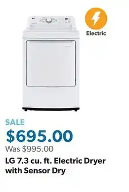 Sam's Club LG 7.3 cu. ft. Electric Dryer with Sensor Dry offer