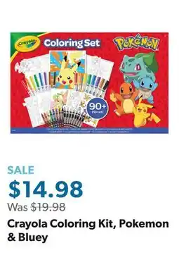 Sam's Club Crayola Coloring Kit, Pokemon & Bluey offer