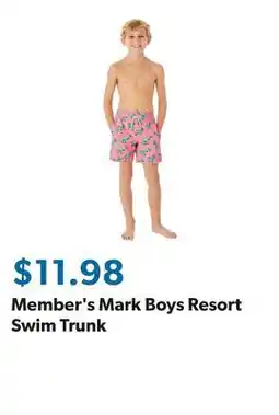 Sam's Club Member's Mark Boys Resort Swim Trunk offer