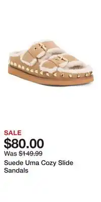 TJ Maxx Suede Uma Cozy Slide Sandals offer