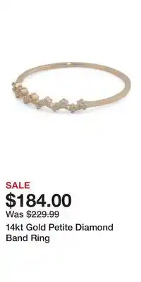 TJ Maxx 14kt Gold Petite Diamond Band Ring offer