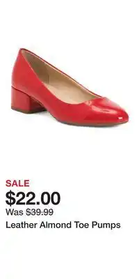 TJ Maxx Leather Almond Toe Pumps offer