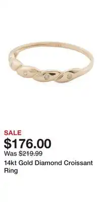 TJ Maxx 14kt Gold Diamond Croissant Ring offer