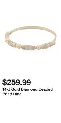 TJ Maxx 14kt Gold Diamond Beaded Band Ring offer