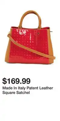 TJ Maxx Made In Italy Patent Leather Square Satchel offer
