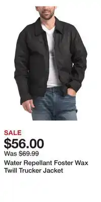 TJ Maxx Water Repellant Foster Wax Twill Trucker Jacket offer