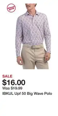 TJ Maxx IBKUL Upf 50 Big Wave Polo offer