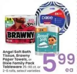 Albertsons Angel Soft Bath Tissue, Brawny Paper Towels offer