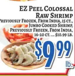 Trade Fair Supermarket EZ PEEL COLOSSAL RAW SHRIMP offer