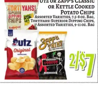 Trade Fair Supermarket UTZ OR ZAPP'S CLASSIC OR KETTLE COOKED POTATO CHIPS offer