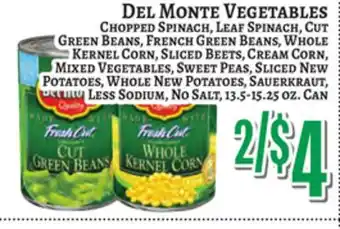 Trade Fair Supermarket Del Monte Vegetables offer