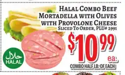 Trade Fair Supermarket Halal Combo Beef Mortadella with Olives with Provolone Cheese offer
