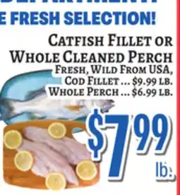 Trade Fair Supermarket FRESH, WILD FROM USA, COD FILLET ... WHOLE PERCH offer