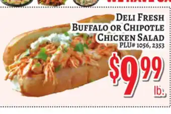 Trade Fair Supermarket Deli Fresh Buffalo or Chipotle Chicken Salad offer