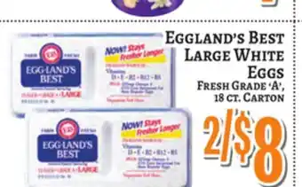Trade Fair Supermarket Eggland's Best LARGE WHITE EGGS offer