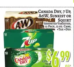 Trade Fair Supermarket CANADA DRY, 7 Up, A&W, Sunkist OR Squirt offer