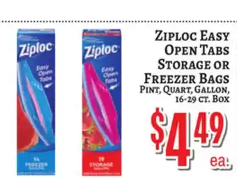 Trade Fair Supermarket Ziploc Easy Open Tabs Storage Or Freezer Bags offer