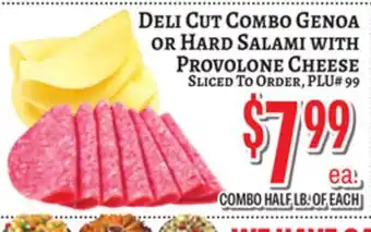 Trade Fair Supermarket Deli Cut Combo Genoa or Hard Salami with Provolone Cheese offer