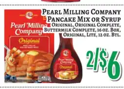 Trade Fair Supermarket PEARL MILLING COMPANY PANCAKE MIX OR SYRUP offer