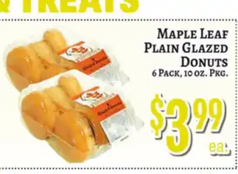 Trade Fair Supermarket MAPLE LEAF PLAIN GLAZED DONUTS offer