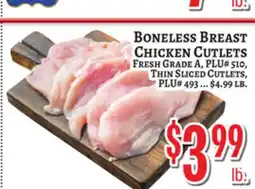 Trade Fair Supermarket BONELESS BREAST CHICKEN CUTLETS offer