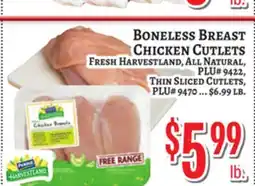 Trade Fair Supermarket BONELESS BREAST CHICKEN CUTLETS offer