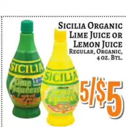 Trade Fair Supermarket SICILIA ORGANIC LIME JUICE OR LEMON JUICE offer