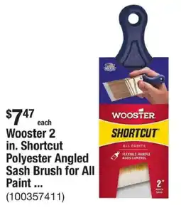 The Home Depot Wooster 2 in. Shortcut Polyester Angled Sash Brush offer