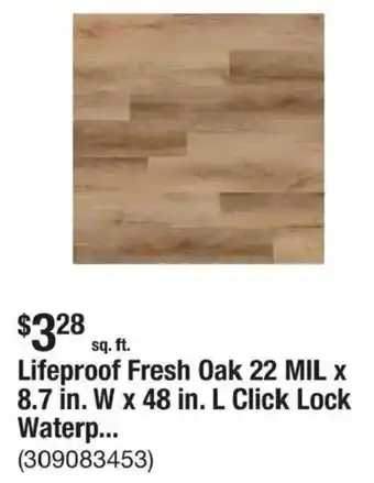 The Home Depot Lifeproof Fresh Oak offer