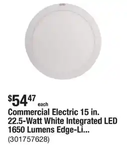 The Home Depot Commercial Electric 22.5-Watt White Integrated LED offer