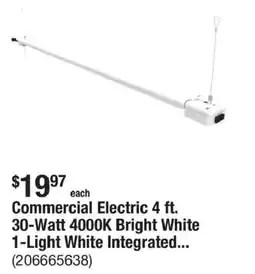 The Home Depot Commercial Electric 30-Watt 4000K Bright White 1-Light White offer