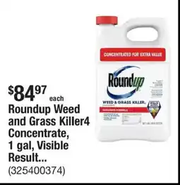 The Home Depot Roundup Weed and Grass Killer4 Concentrate offer