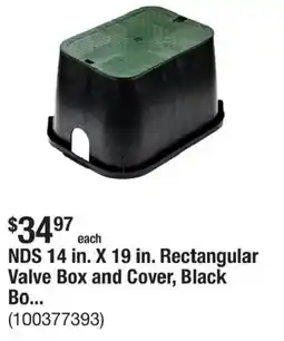 The Home Depot NDS 14 in. x 19 in. Rectangular Valve Box and Cover offer