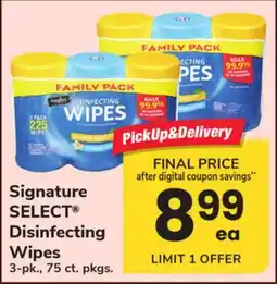 ACME Signature SELECT Disinfecting Wipes offer